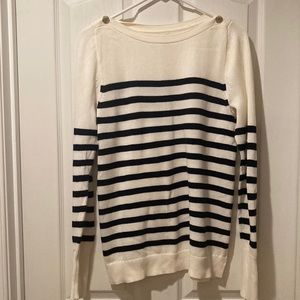 J crew striped sweater size medium